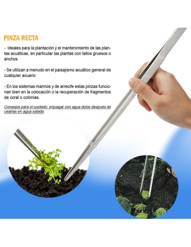 Pinza acero recta 38cm