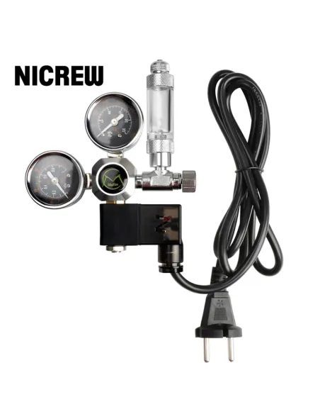 Regulador de CO2 + solenoide + con contador de burbujas