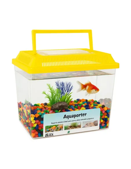 Pack pecera plástico rectangular 9 litros