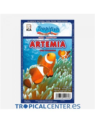 Alimento congelado Artemia 100gr 30 porciones